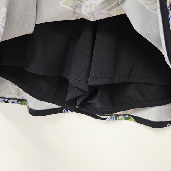 Crown & Ivy Skort XXL Womens Citrus Lemons Black Skirt Stretch Inner Shorts - Picture 5 of 9